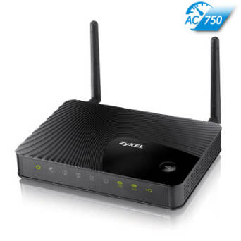 ZyXEL Router Dual Band N750 NBG6503 802.11ac 4-Port 10/100